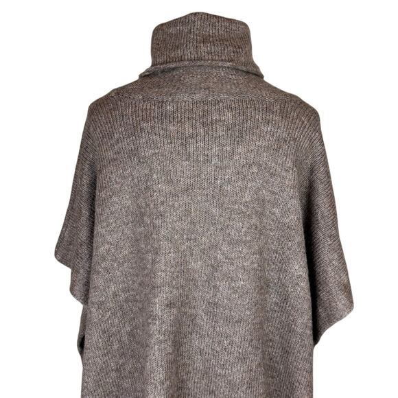 Universal Thread NWT OS Brown Knit Turtleneck Pullover Poncho Sweater - Picture 6 of 11